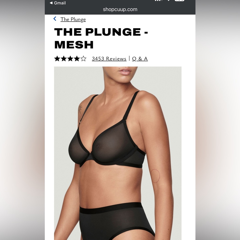 The Plunge Bra in Mesh